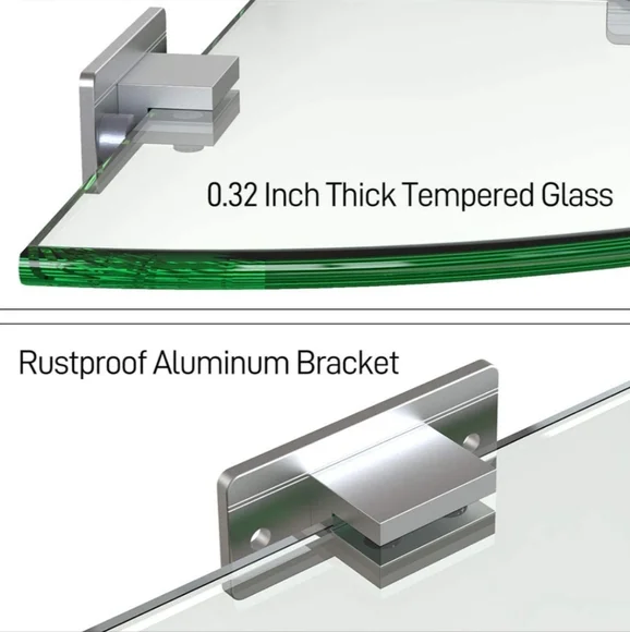 GeekDigg 2-pack glass shower shelves - Picture 14 of 14